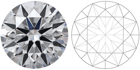Zertifizierte synthetische Diamanten Runde Brillantschnitt Diamanten 1-5CT Cvd weiße Diamanten
