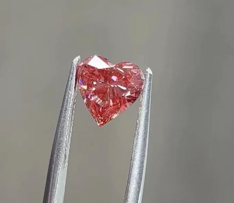 synthetisches rosa Herz Diamond Brilliant Cut Artificial Lab CVD 1.15ct gewachsen