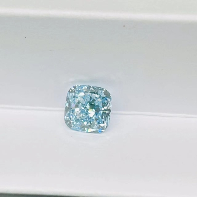 VS1 polstern gewachsene blaue Diamanten 3.2ct-3.6ct Brillantschliff CVD Labor