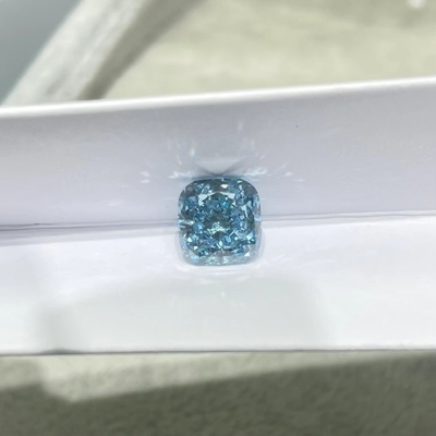 Kissen-Brillantschliff 1.17ct blauer Diamond Lab Grown Colored Diamonds VS1