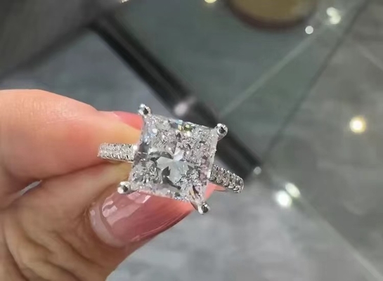Laborgemachte Diamanten Schmuck Prinzessin Labor gewachsen Diamanten Schmuck Diamantringe Stud Ohrringe