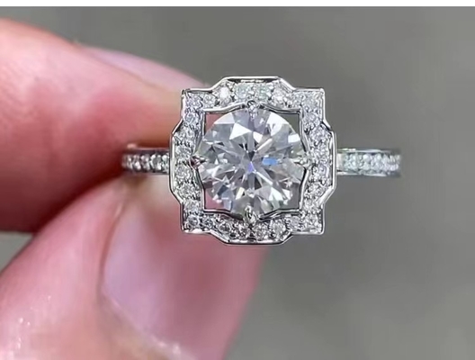 Laborgemachte Diamanten Schmuck Labor gewachsen Diamanten Schmuck Rund Diamantringe Stud Ohrringe