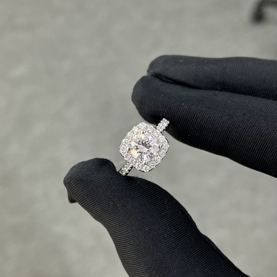 1.008ct Rund D/E VVS CVD Weißer Diamantring Laborgewachsener Diamantring mit IGI-Zertifizierung