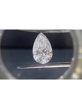 Das Labor für Birnenform hat Diamanten erzeugt, CVD kultiviert, Diamanten bestehen den Test ohne Bogenkrawatte.